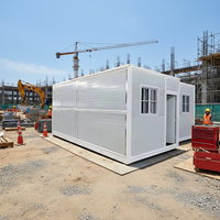 Maison conteneur préfabriquée moderne 20 pieds 40 pieds, structure en acier, démontable et modulaire