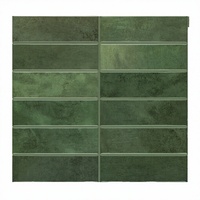 Carreaux de parquet céramique émaillés 3D modernes verts 300x600, écologiques, résistants à l'eau, pour crédences de cuisine, salles de bain, chambres et salons