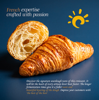 Croissants surgelés français - Matières premières semi-finies pour la pâtisserie pour enfants