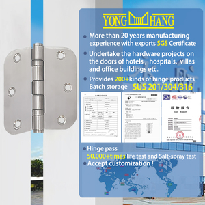 Thép không gỉ bóng mang cửa bản lề 3.5 inch với bán kính 5/8 góc bên ngoài nội thất thương mại ngoài trời nhiệm vụ nặng nề - Product Image 5