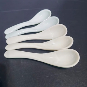 Juego de servir de restaurante chino de mango corto, cuchara de sopa pequeña de melamina, cuchara de sopa de imitación de plástico de cerámica, cuchara de sopa antiquemaduras - Product Image 3