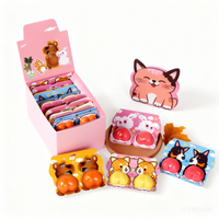 Bonbons Gélifiés 3D en Forme de Fesses Remplis de Confiture Fruitée, Personnalisables OEM, Vente en Gros, Emballage Boîte
