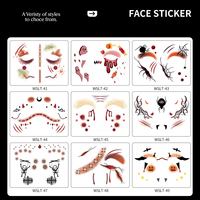 Tatouages temporaires imperméables Non toxiques pour le visage pour enfants adultes fête d'Halloween sûre Tatuajes Temporales Prueba De Agua papier blanc