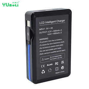 Chargeur USB-C LCD 3 canaux pour batterie <span class=keywords><strong>Ricoh</strong></span> DB-120 compatible avec les appareils photo numériques <span class=keywords><strong>Ricoh</strong></span> GR <span class=keywords><strong>III</strong></span> GR IIIx GR4 - Product Image 3