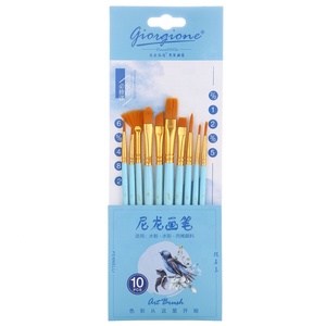 Giorgione Set di 10 Pennelli per Pittura Artistica di Alta Qualità Serie Canto degli Uccelli con Setole in Nylon e Manico in Legno - Product Image 1