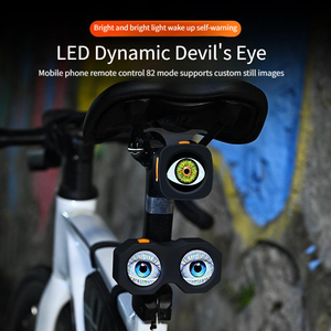Luz Trasera <span class=keywords><strong>de</strong></span> Bicicleta con Animación Personalizada Ojo <span class=keywords><strong>de</strong></span> <span class=keywords><strong>Demonio</strong></span>, Luz Trasera para Bicicleta <span class=keywords><strong>de</strong></span> Montaña, Equipo <span class=keywords><strong>de</strong></span> Ciclismo <span class=keywords><strong>de</strong></span> Carretera, Luz <span class=keywords><strong>de</strong></span> Advertencia - Product Image 2