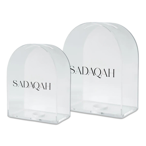Acrylic sadaqah và tzedakah hộp Tôn Giáo Tặng <span class=keywords><strong>container</strong></span> vòm hình dạng tổ chức từ thiện Jar cho gây quỹ nhà và cộng đồng cho - Product Image 1