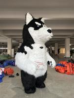 Comercial inflable Navidad Animal Siberian Husky perro mascota disfraz para Halloween dibujos animados Cosplay mascota