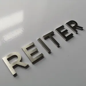 Letras de pared de Metal personalizadas para manualidades, Logo del alfabeto 3D Diy, letras decorativas pequeñas de Metal para manualidades