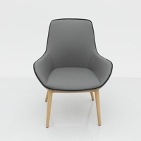 Fauteuil moderne simple de haute qualité en cuir PU avec cadre en fer pour salon, style nordique, chaise de loisirs, chaises de salle à manger
