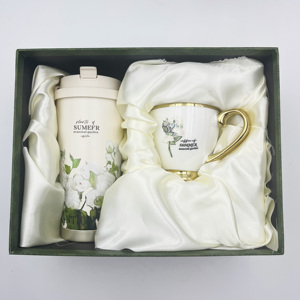 Juego de Regalo de Navidad para Mujer, Taza Térmica, Taza de Café, para Viaje, Boda, Damas de Honor, Negocios, Regalo Festivo para Mujer, de Lujo - Product Image 1