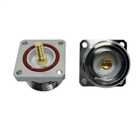 Factory 7/16 L29 DIN Female Jacket With 4 Hole Flange Panel Mount with Threads Pin for Solder Cup Rf Coaxial Connector