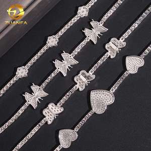 Elegante Brazalete de Tenis con Diamantes de Imitación en 4 Estilos, Brazalete de Plata 925 con Diamantes de Moissanita VVS, Joyería Hip Hop para Mujer - Product Image 5