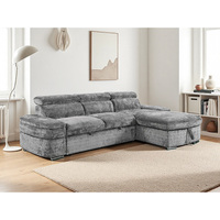 Canapé-lit d'angle deux places de style européen avec rangement, rembourrage en mousse, durable, facile à nettoyer, écologique, pour salon, appartement, centre commercial
