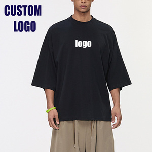 T-shirt Homme Premium 100% Coton Col Rond Imprimé Ample Oversize Mode Vente en Gros T-shirt Uni Personnalisable pour Hommes - Product Image 1
