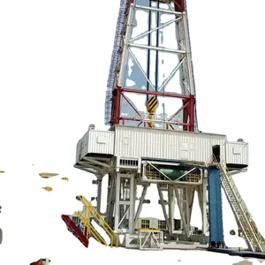 API standart 2000HP kızak monte elektrikli tahrikli ZJ50DB petrol sahası sondaj kulesi