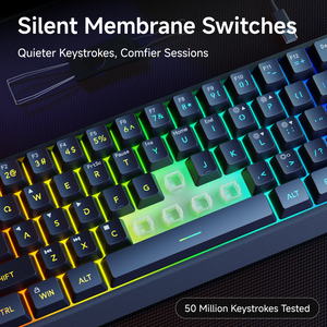 Teclado Inalámbrico EWEADN F61 de 61 Teclas PBT con Retroiluminación LED, Tres Modos (Bluetooth 5.0, 2.4G, USB), Portátil, Nuevo - Product Image 4