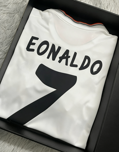 定制批发复古泰国品质主场和客场皇家马德里足球球衣 DIY 足球球衣 S-4XL 罗纳尔多 - Product Image 1