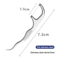 Ensemble de 7 cure-dents en acier inoxydable, mini outil de nettoyage buccal, soin des dents, cure-dents en métal réutilisables portables pour une utilisation en poche
