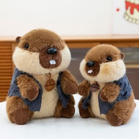 Peluche courte style gilet Marmot mendiant, célèbre sur internet, en coton PP, idéale pour machine à griffes, cadeau parfait 8-13