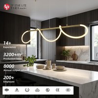 Lustre LED suspendu élégant pour bureau, cuisine et salle à manger, tube en silicone flexible, style Art Déco minimaliste, 1,2 m, entrepôt UE