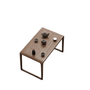 Chinese Style Balcony Tea Table And Chair Set Solid Wood Zen Inspired Small Apartment Outdoor Furniture <b>Cushioned</b> Seating - Product Image 4