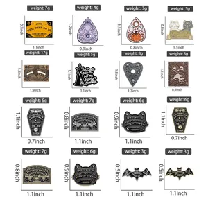 Pin Enamel Papan Ouija Retro Punk, Lencana Ramalan Penyihir Kreatif, Bros Dekoratif untuk Kerah dan Ransel, Perhiasan Hadiah Halloween - Product Image 2