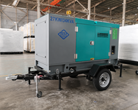 Groupe électrogène diesel mobile remorquable JSST 30KW 37.5KVA monté sur remorque avec châssis robuste