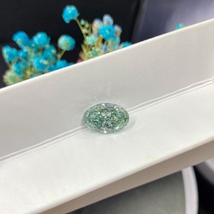 Diamante verde fantasia Lab sviluppato 2ct 3ct 4ct 5ct cuore portogallo colore ovale taglio diamanti da laboratorio - Product Image 4