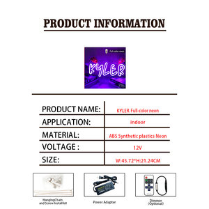 Luces LED de neón y letreros de neón con diseño personalizado gratuito. Letreros de neón LED personalizados disponibles para uso comercial, fiestas de cumpleaños y el hogar. - Product Image 6