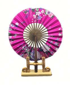 Vente en gros de ventilateurs pliants ronds en bambou de style japonais, artisanat en bambou - Product Image 3