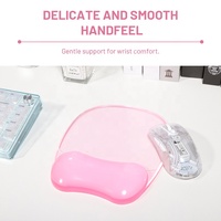 Tapis de souris de jeu en silicone gel transparent antidérapant avec repose-poignet, couleur unie personnalisée, pour bureau et usage domestique, en stock