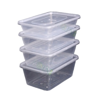 750ml vỉ rõ ràng nhựa dùng một lần PP Hộp Ăn Trưa Takeaway lưu trữ thực phẩm Togo bữa ăn chuẩn bị <span class=keywords><strong>container</strong></span> với nắp - Product Image 1