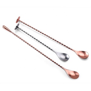 2 PCS Stainless Steel Mixing Spoons, 12 Inch Long Handle Twisted