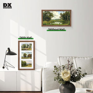 Cadre <span class=keywords><strong>photo</strong></span> <span class=keywords><strong>collage</strong></span> multi-ouvertures en bois DX DESIGNS, convient aux photos 5x7 avec passe-partout ou 9x18 sans passe-partout, cadre mural pour la maison - Product Image 4