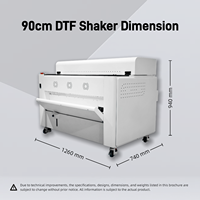 Machine à secouer la poudre DTF compacte 36 pouces/90 cm, idéale pour imprimante DTF G6070, avec prise domestique