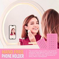 Support de téléphone portable à ventouse double face en silicone, étanche, anti-fuite, hauteur réglable, adhérence collante pour