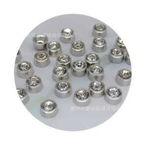 Rhinestone Setting Beads 6mm 8mm 10mm Round Pointback <b>White</b> K Scattered Beads For Jewelry Making - Product Image 1