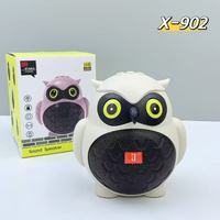 Haut-parleur Bluetooth X-902 avec caisson de basses stéréo sans fil, mignon hibou, caisson de basses puissant, portable, coloré, basses actives, haut-parleur créatif mignon, radio FM