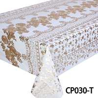 Nappe de table en plastique personnalisée en gros, résistante aux hautes températures, PVC, restauration, cuisine, champagne doré