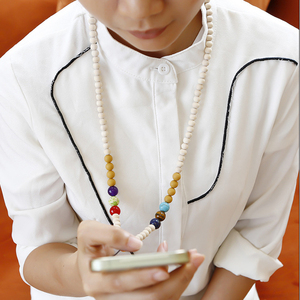 Cordón para Teléfono Móvil con Cuentas de Madera y Cuarzo, Estilo Vintage, con Hilo Largo, para Regalo de Boda - Product Image 5