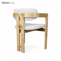 Nouvelle chaise de salle à manger en bois de style moderne et luxueux pour restaurant, rembourrée en cuir PU pour la décoration