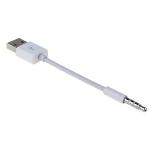 3.5Mm Mannelijke Jack Naar Usb Oplaadadapter Kabel Voor Ipod Shuffle/Mp3 Mp4 Speler/Koptelefoon