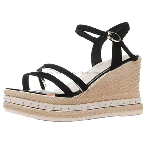 Women Color Block European and American Style <b>Wedge</b> <b>Sandals</b> Summer New Cross Strap Thick Sole Colorful <b>Platform</b> <b>Sandals</b> - Product Image 5