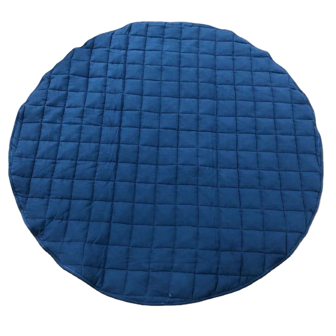 Новый индивидуальный дизайн, хлопковый обнимающий коврик для тела, детский коврик для ползания из французского льна, стеганый детский игровой коврик