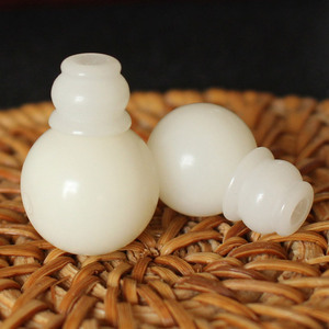 Bodhi Root Loose <b>Beads</b> Round White Jade Shape For Bracelet Making ST003 Polished - Product Image 1