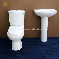 Ensemble Sanitaire Céramique Personnalisé Populaire à Vente Chaude : WC Deux Pièces et Lavabo sur Colonne