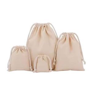 Bolsa de Regalo de Lona Reutilizable Premium Personalizada en Diferentes Tamaños, Bolsa Protectora de Algodón con Cordón - Product Image 1