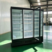 Congélateurs YUANDA, réfrigérateur vertical avec porte en verre, congélateur profond à trois portes, vitrine réfrigérée