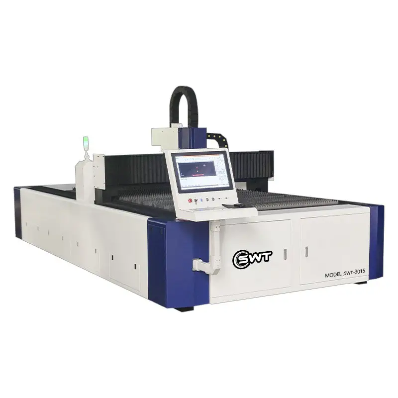 Máquina de corte a laser de fibra CNC 2000w 3000w para chapa de aço inoxidável, funcionalidade confiável, design de mesa de mármore